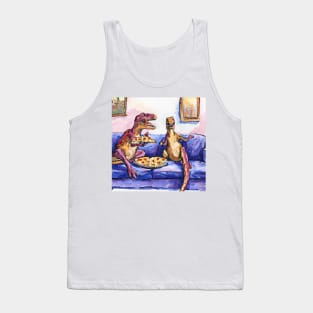 T-Rex Pizza party Tank Top